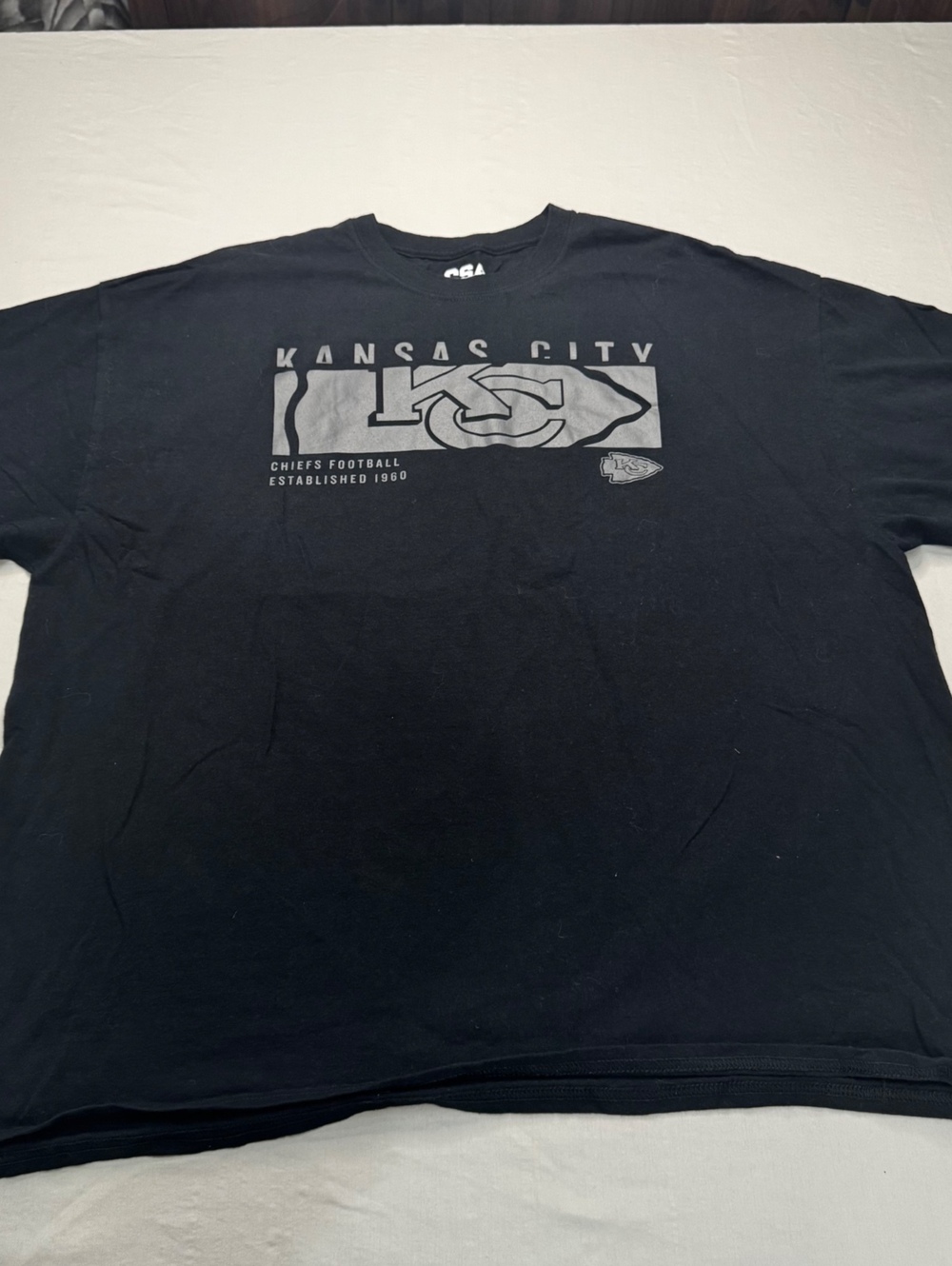 Kansas City Chiefs T Shirt Men’s 2XL Black NFL Football Graphic Tee